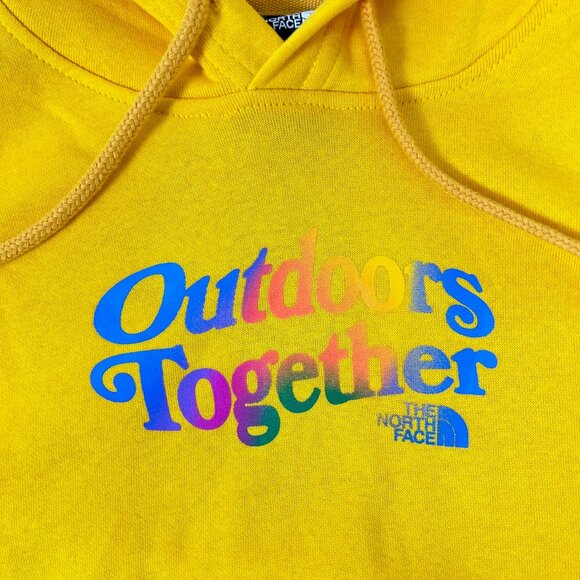 Lot of 2 North Face Womens Pride Pride Rainbow Yellow/White Hoodie LARGE B18.2 - Picture 8 of 9